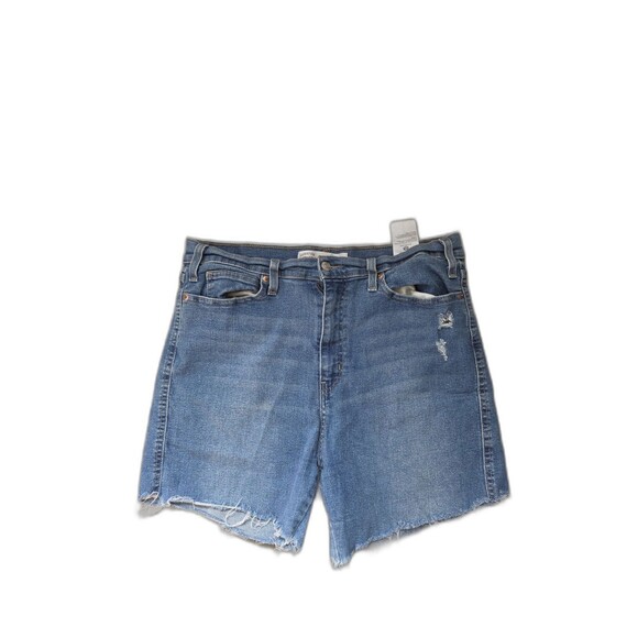 Levi's Pants - Levi Strauss Signature Heritage High Rise Straight Denim Short Distressed 16 EUC